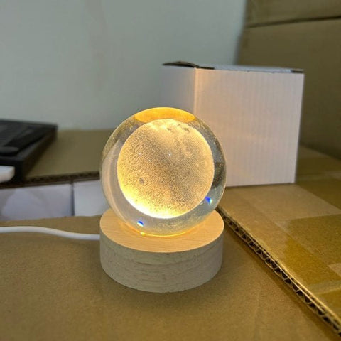 3d Crystal Ball Night Lights Glowing Galaxy